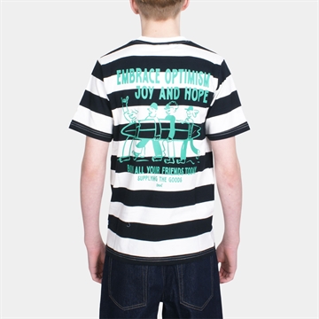 Grunt Dirk Joy Stripe Tee Off White
